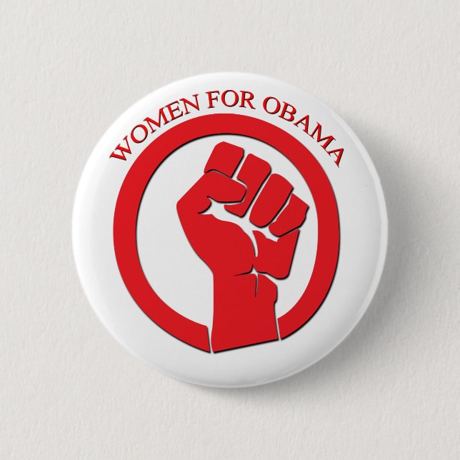 Chapa Redonda De 5 Cm Mujeres para Obama (Anverso)