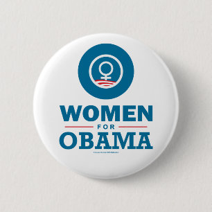 Chapa Redonda De 5 Cm Mujeres para Obama
