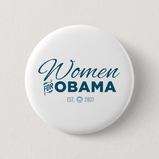 Chapa Redonda De 5 Cm Mujeres para Obama