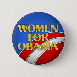 Chapa Redonda De 5 Cm Mujeres para Obama