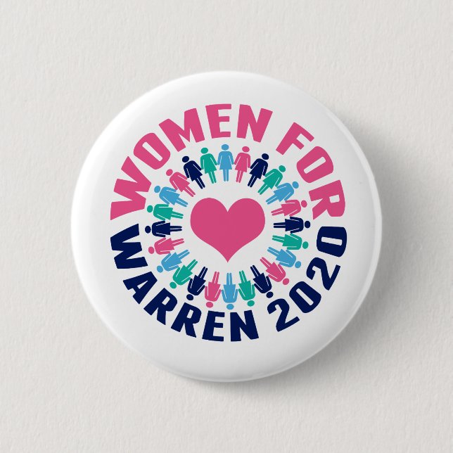 Chapa Redonda De 5 Cm Mujeres para Warren 2020 (Anverso)