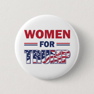 Chapa Redonda De 5 Cm Mujeres Por Trump