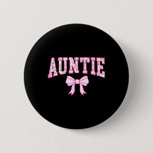 Chapa Redonda De 5 Cm Mujeres tía Coquette Bow Madres Estéticas Rosa