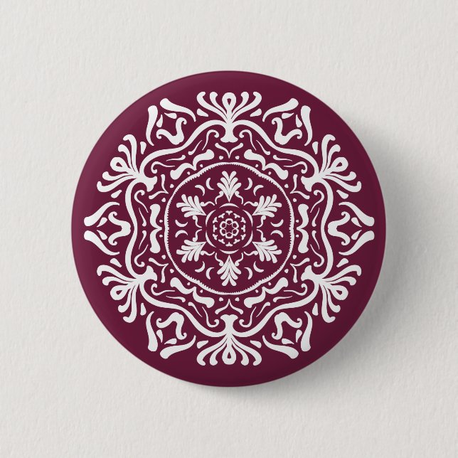 Chapa Redonda De 5 Cm Mulberry Mandala (Anverso)