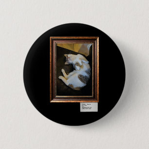 Chapa Redonda De 5 Cm Munchie El Gato Es Escalofriante - Canvas