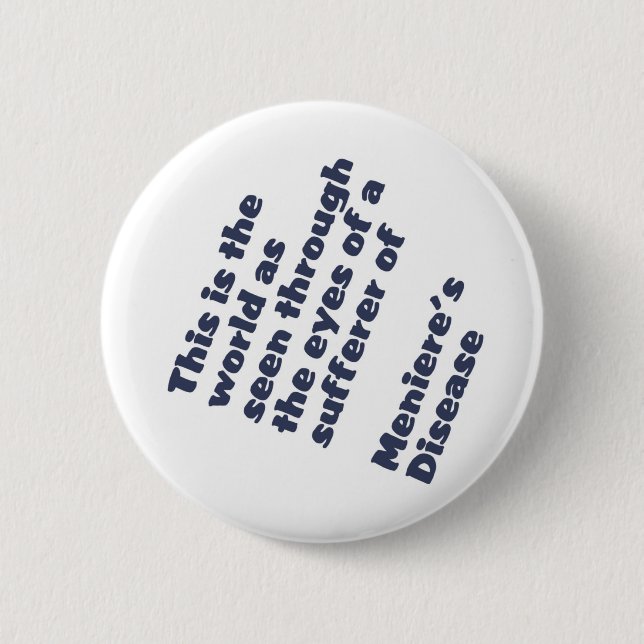 Chapa Redonda De 5 Cm mundo a través de los ojos de los meniere (Anverso)