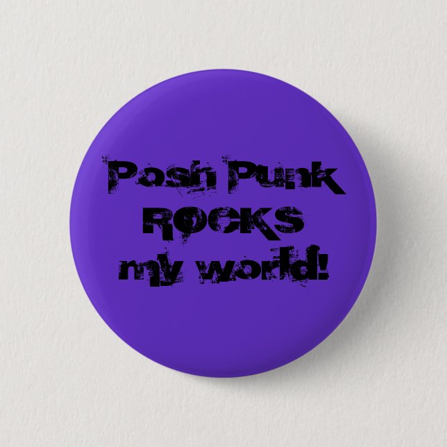 Chapa Redonda De 5 Cm ¡Mundo elegante de PunkROCKSmy! (Anverso)