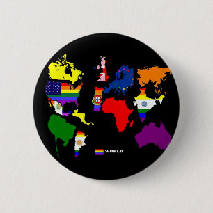 Chapa Redonda De 5 Cm Mundo gay