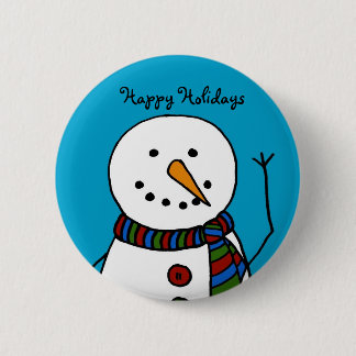 Chapa Redonda De 5 Cm muñeco de nieve que agita