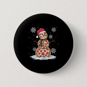 Chapa Redonda De 5 Cm Muñeco de nieve sombrero de Santa Navidad divertid