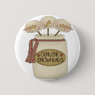 Chapa Redonda De 5 Cm Muñecos de nieve Snowheads