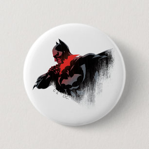 Chapa Redonda De 5 Cm Murciélago Batarang Carmesí