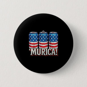 Chapa Redonda De 5 Cm Murica 4 De Julio Bandera Estadounidense Soda Cans