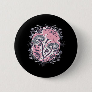 Chapa Redonda De 5 Cm Mushroom Whimsigoth Art Design Classic