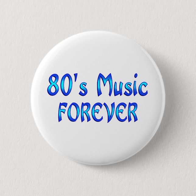 Chapa Redonda De 5 Cm música 80s para siempre (Anverso)