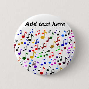 Chapa Redonda De 5 Cm Música con amor