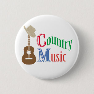 Chapa Redonda De 5 Cm Música country