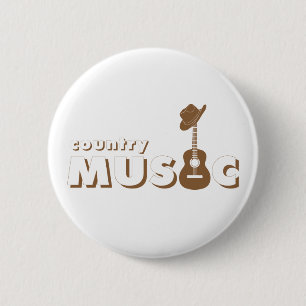 Chapa Redonda De 5 Cm Música country