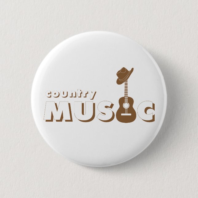 Chapa Redonda De 5 Cm Música country (Anverso)