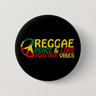 Chapa Redonda De 5 Cm Música de reggae con citas positivas