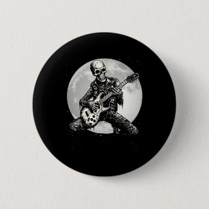 Chapa Redonda De 5 Cm Música de rock de guitarra Halloween niños