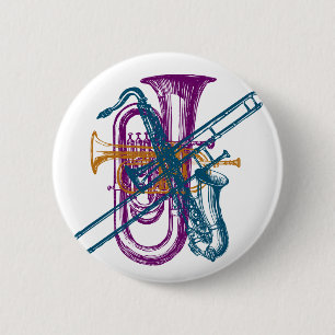 Chapa Redonda De 5 Cm Música del carnaval