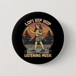 Chapa Redonda De 5 Cm Música hip hop lofi chillhop