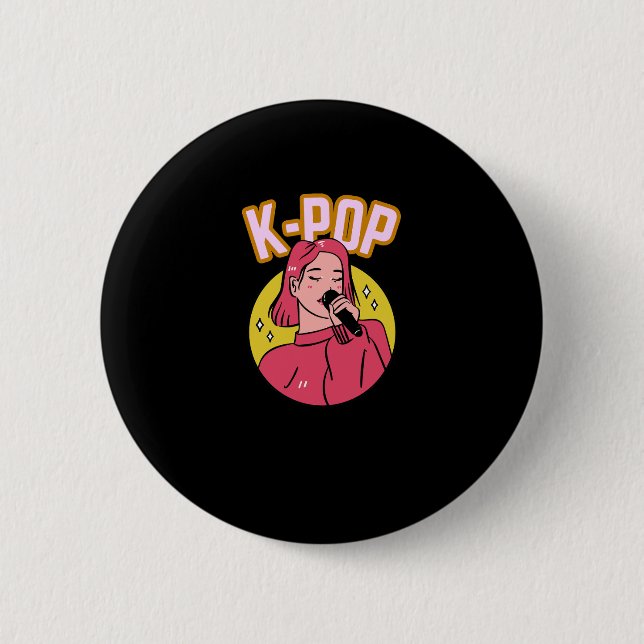 Chapa Redonda De 5 Cm Música K-Pop (Anverso)