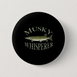 Chapa Redonda De 5 Cm Musky Muskellune Ilustracion de pescado