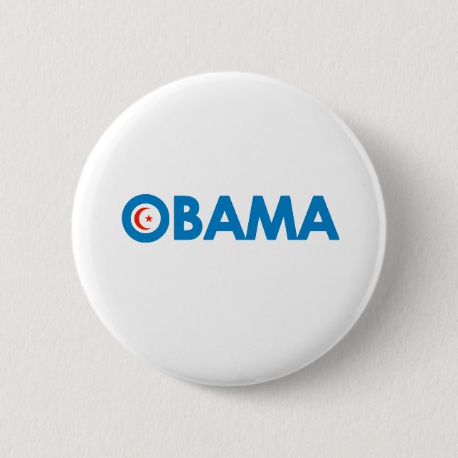 CHAPA REDONDA DE 5 CM MUSLIM OBAMA (Anverso)