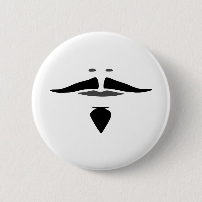 Chapa Redonda De 5 Cm Mustache Goatee (Anverso)