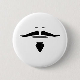 Chapa Redonda De 5 Cm Mustache Goatee