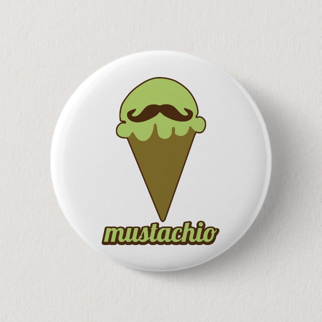 Chapa Redonda De 5 Cm Mustachio (Anverso)