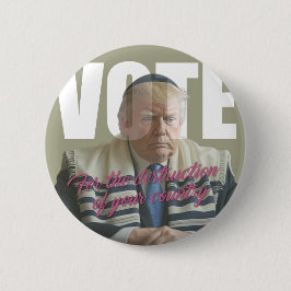 Chapa Redonda De 5 Cm MV Metaverso VOTE Trump