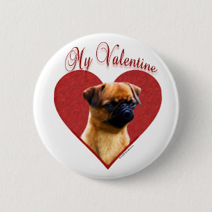 Chapa Redonda De 5 Cm My Brussels Griffon Valentine