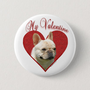 Chapa Redonda De 5 Cm My Frenchie Valentine