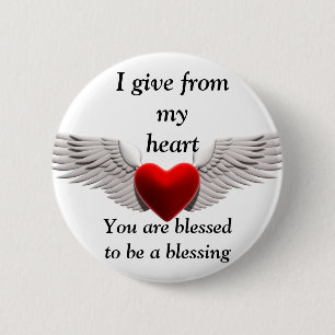 Chapa Redonda De 5 Cm My Heart Gives_ Button