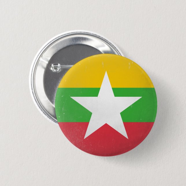 Chapa Redonda De 5 Cm Myanmar (Anverso y reverso)