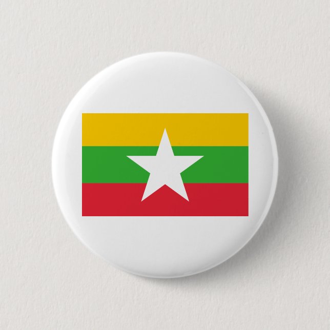 Chapa Redonda De 5 Cm Myanmar Flag (Anverso)