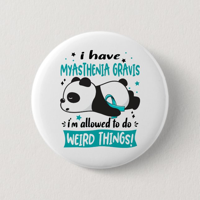 Chapa Redonda De 5 Cm Myasthenia Gravis Awareness Month Ribbon Gifts (Anverso)
