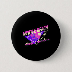 Chapa Redonda De 5 Cm Myrtle Beach Carolina del Sur 80s Retro Sc Vacacio