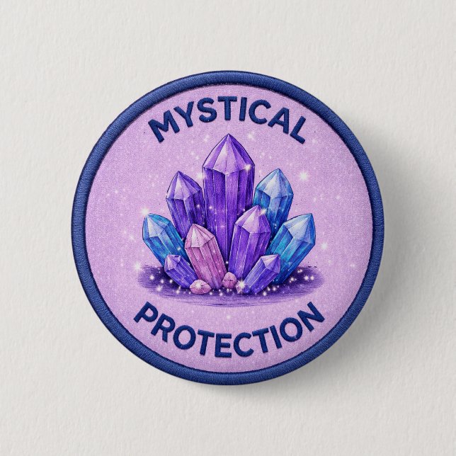 Chapa Redonda De 5 Cm Mystical Protection (Anverso)