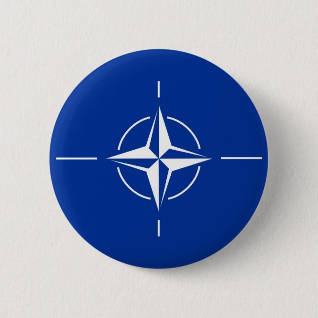 Chapa Redonda De 5 Cm N.A.T.O. bandera (Anverso)