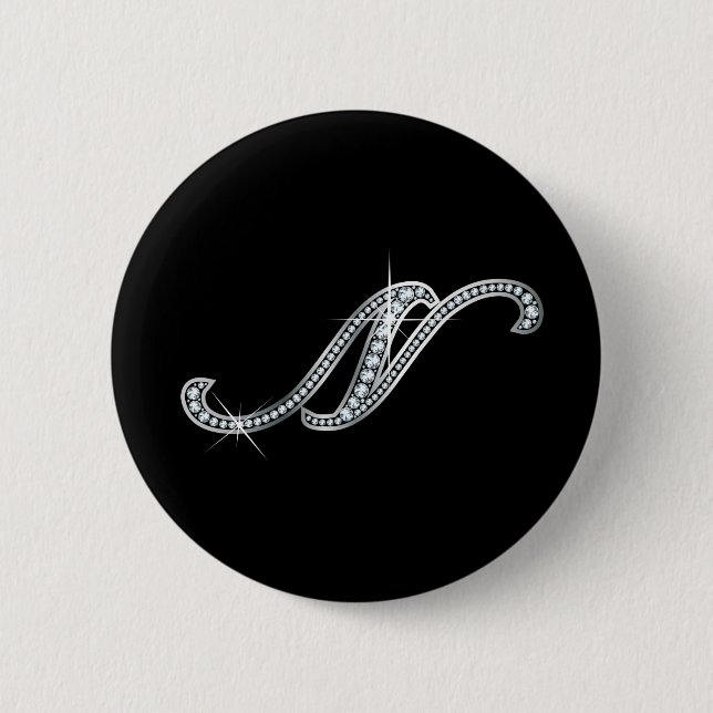 Chapa Redonda De 5 Cm N guión "Diamond Bling" (Anverso)