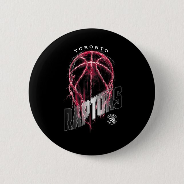 Chapa Redonda De 5 Cm N Toronto Raptors Lightning Bolt Sketll Logo  (Anverso)