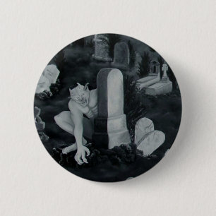 Chapa Redonda De 5 Cm Nachts auf dem Friedhof - Teufel