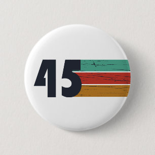 Chapa Redonda De 5 Cm Nacido en 1945 vintage regalos de cumpleaños 80