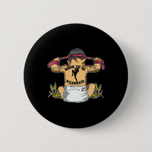 Chapa Redonda De 5 Cm Nacido Para Ser Kickboxer Kickboxing Artes Marcial