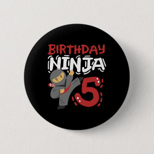 Chapa Redonda De 5 Cm Nacimiento Ninja Niños de Karate de 5 años 5 Nacim