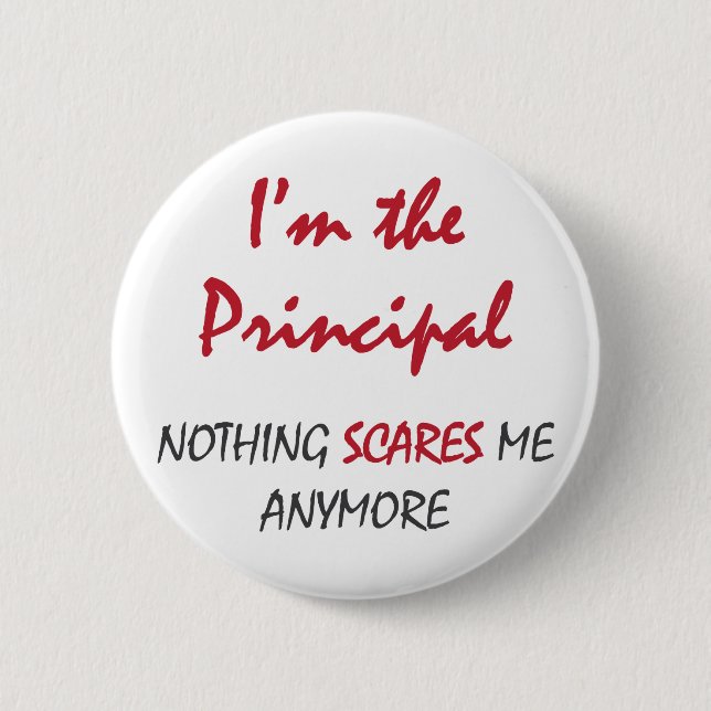 Chapa Redonda De 5 Cm Nada asusta al director (Anverso)